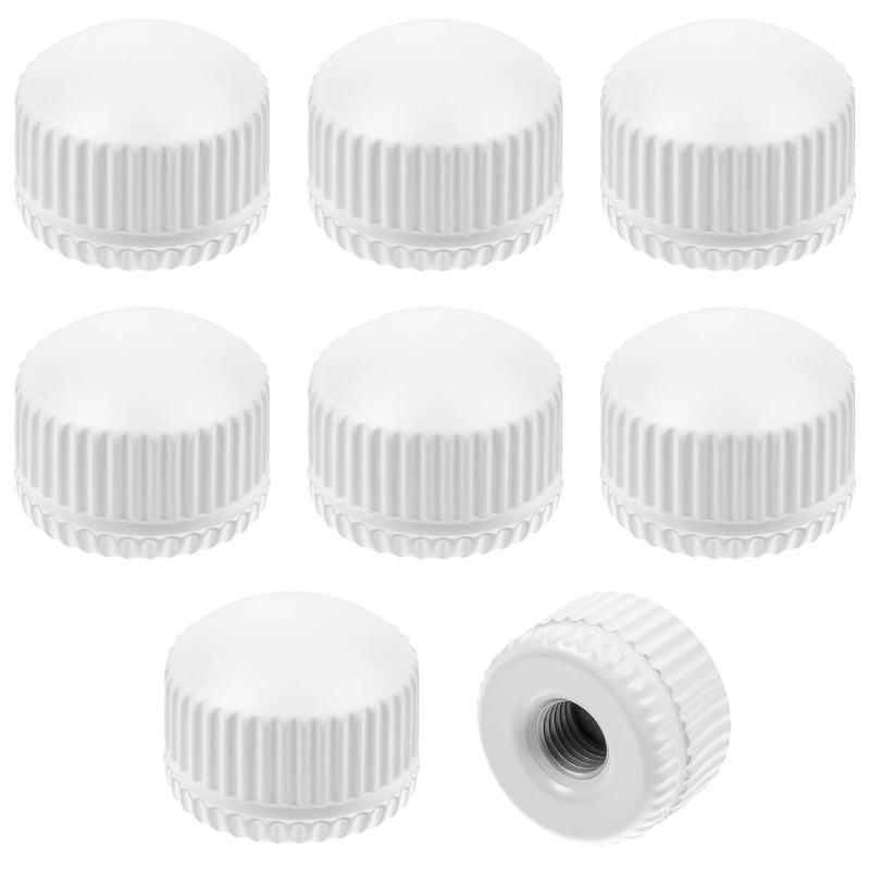 Fyntave 8 Pcs Screw Caps for Light Fixture M4 Lamp Knob Nuts White Cap Nut Ceiling Light Screw Cap Cover Lamp Shade Holder Replacement Nut Screw Knob Lamp Finals Decorative Hardware - Image 1